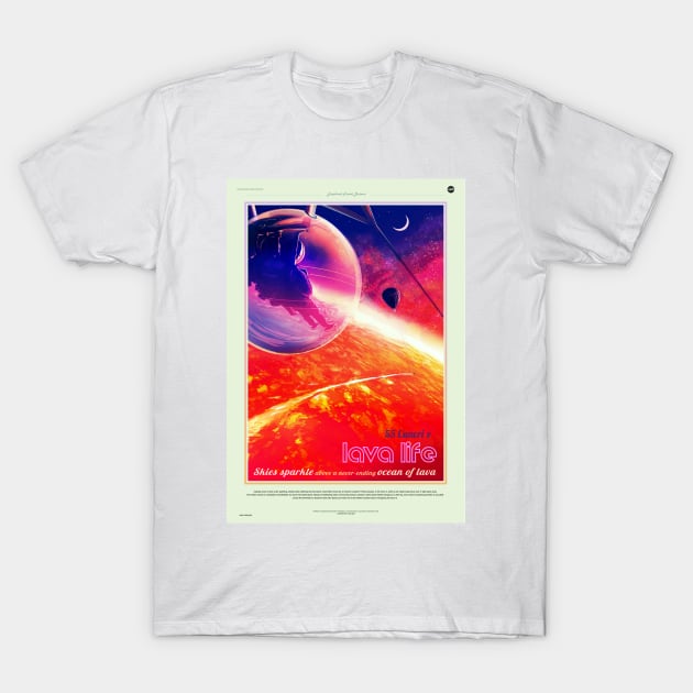 Vintage 55 Cancri e Lava Life Travel T-Shirt by pdpress